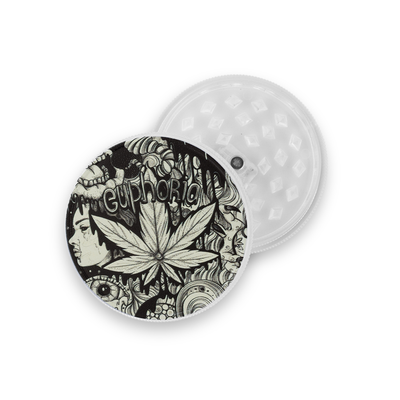Euphoria plastična mrvilica za duhan 63 mm - 3 dijela - Image 2