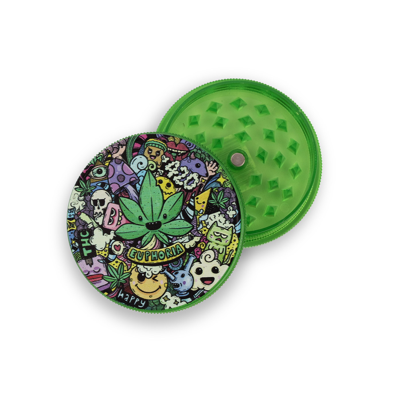 Euphoria plastična mrvilica za duhan 63 mm - 3 dijela - Image 3